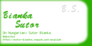 bianka sutor business card